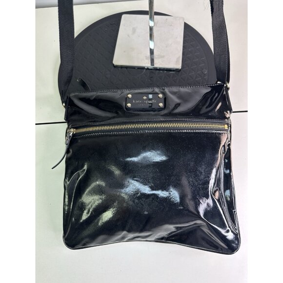 Kate Spade Black Patent Shoulder Bag/Crossbody - Picture 1 of 6